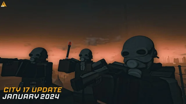Official Update XII video cover showing masked Combine units